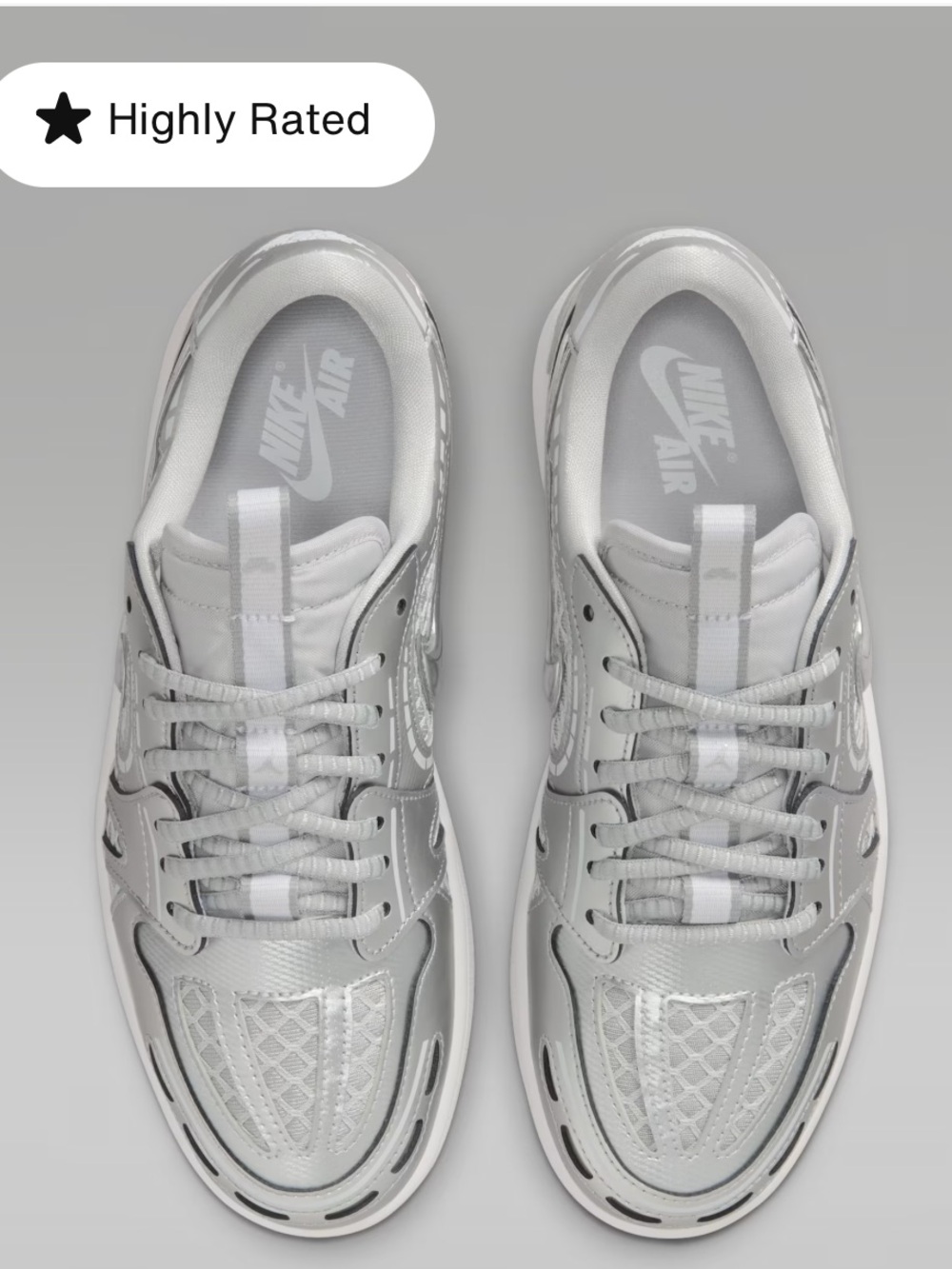 Nike Air Jordan 1 Low Method of Make Women’s Silver/White